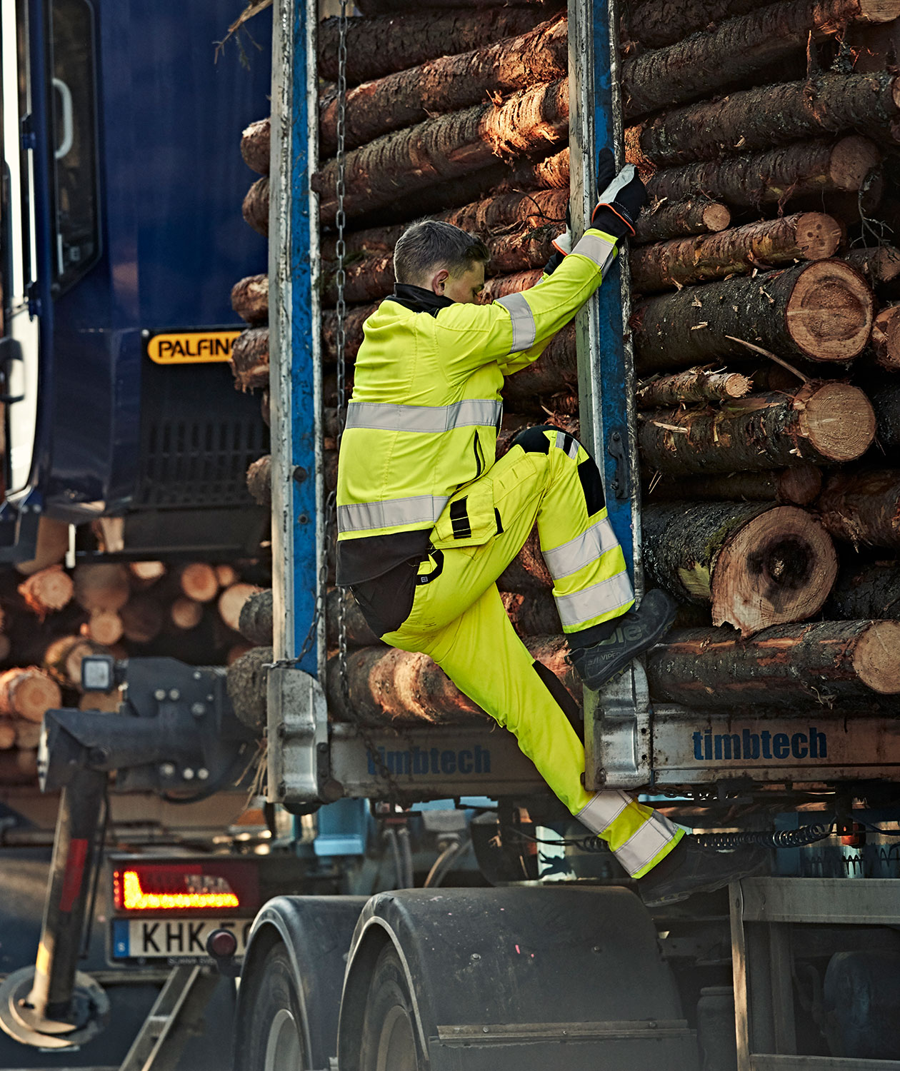 Fristads Green Arbeitsjacke 4067 GPLU, Hi-vis Gelb/Schwarz, large image number 2