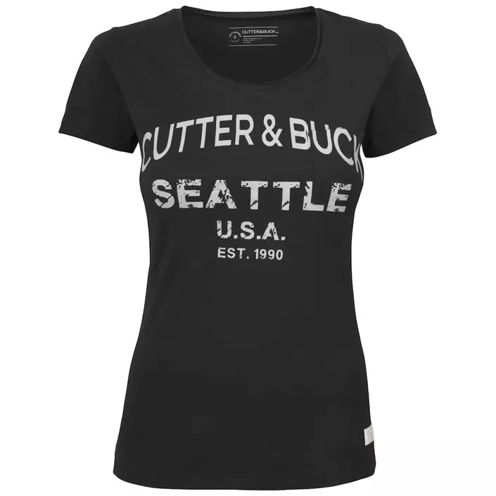 Cutter & Buck Pacific City T-shirt dam, Black print, large image number 0