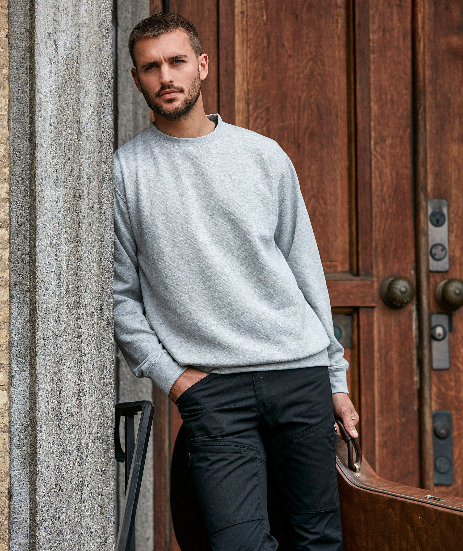 South West Basis sweatshirt, Grey melange, large image number 1