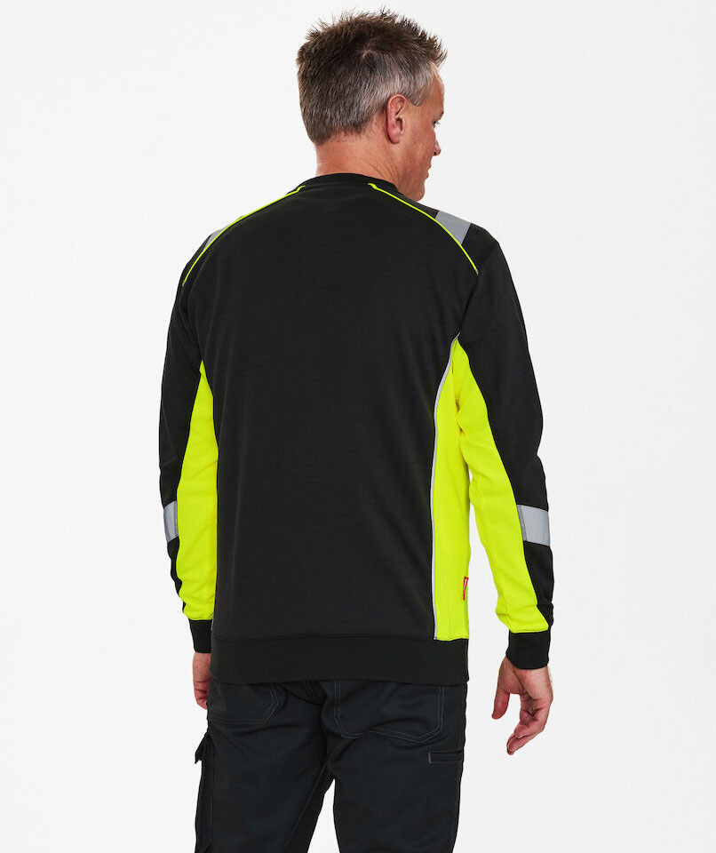 Engel Cargo sweatshirt, Black/Yellow, large image number 3