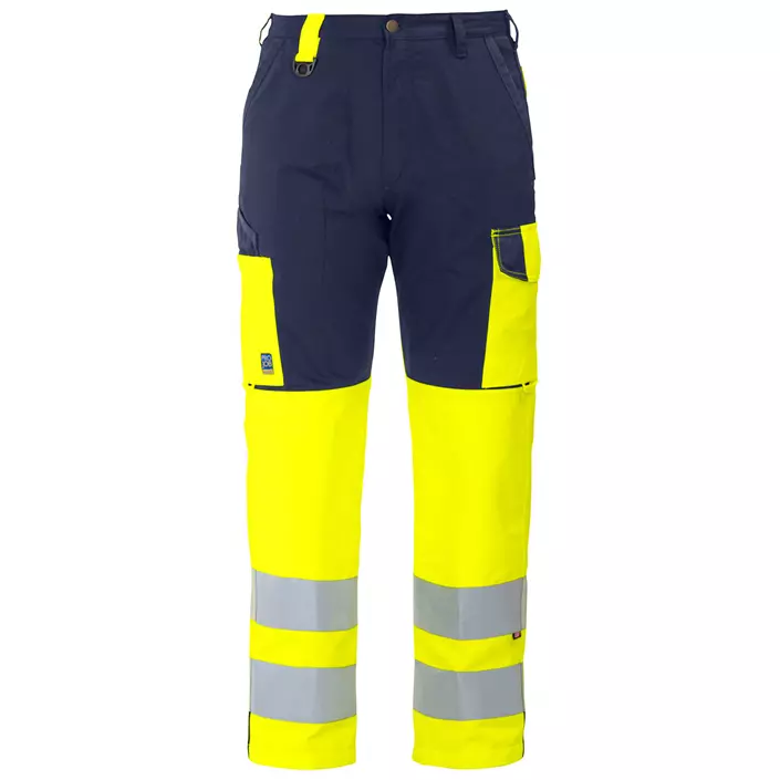 ProJob arbeidsbukse 6501, Hi-vis gul/marineblå, large image number 0