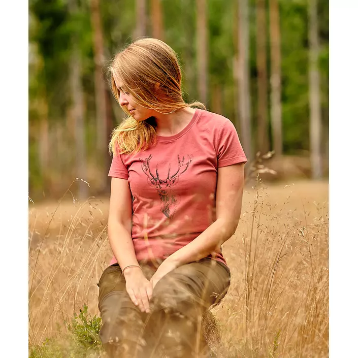 Pinewood Red Deer dame T-shirt, Rusty Pink, large image number 1