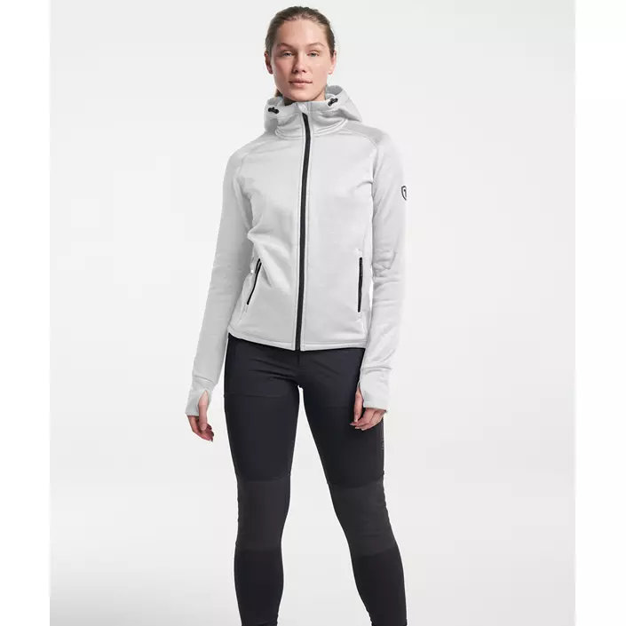 Tenson TXlite dame hettegenser med glidelås, Light Grey, large image number 1