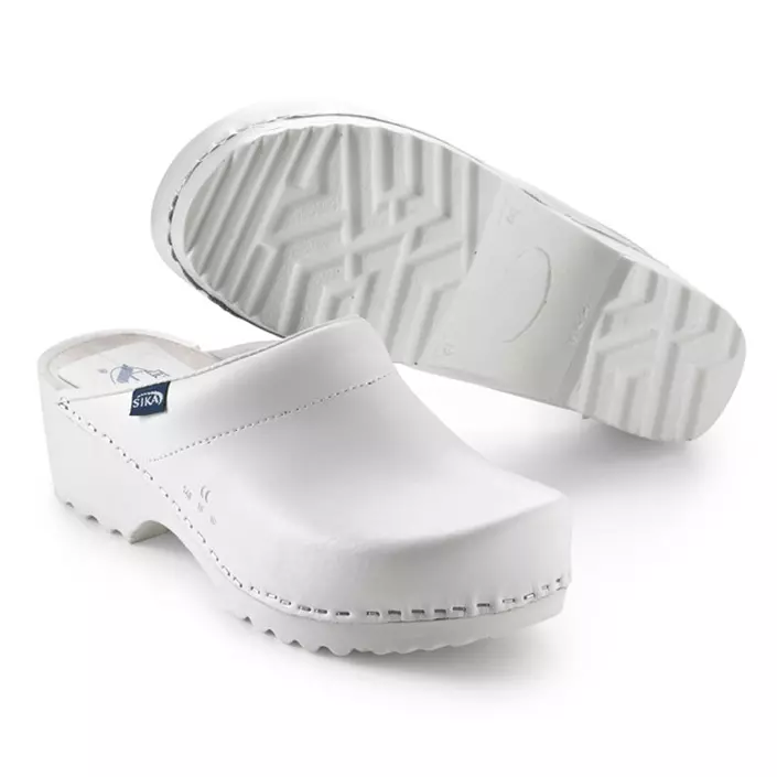 Sika Traditional clogs without heel cover, White, large image number 0