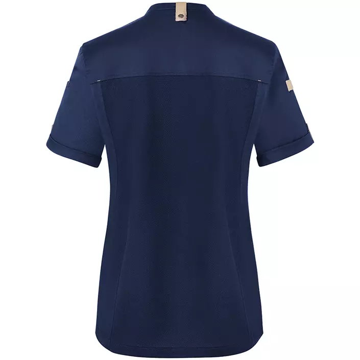 Karlowsky Green-Generation kortærmet dame kokkejakke, Steel Blue, large image number 2