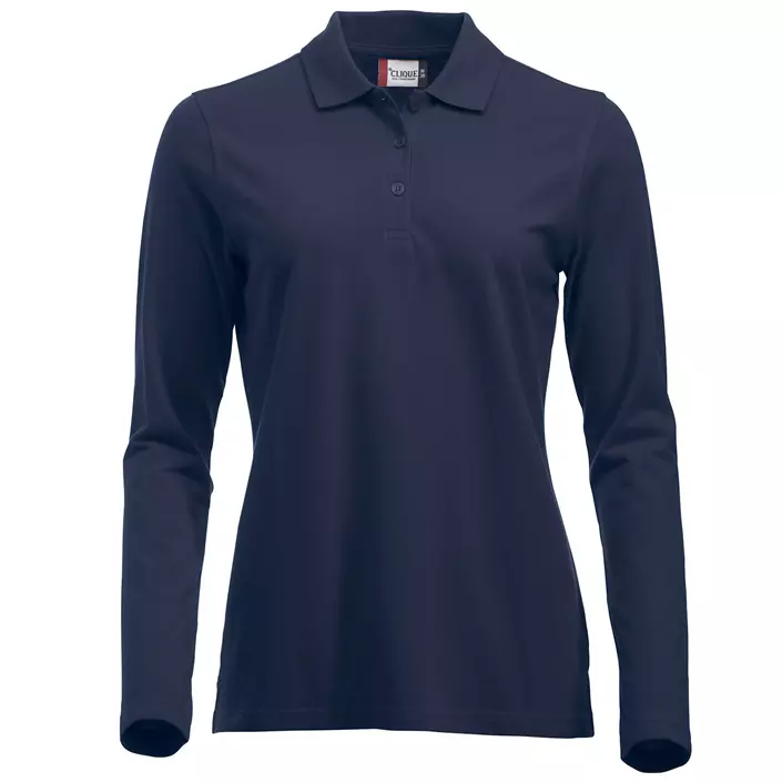 Clique Classic Marion long-sleeved women's polo shirt, Dark navy, large image number 0