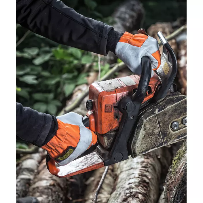 Kramp cut protection gloves, Orange/white, large image number 1