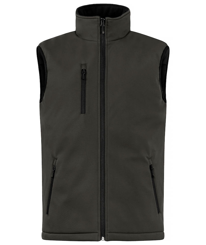 Clique lined softshell vest, Dark Grey, Dark Grey, swatch