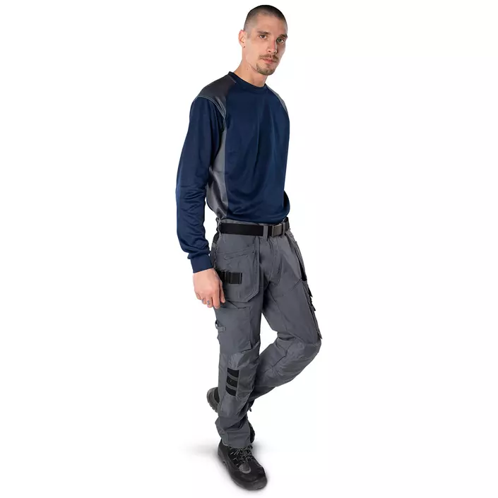 Fristads craftsman trousers 2595 STFP, Grey/Black, large image number 1