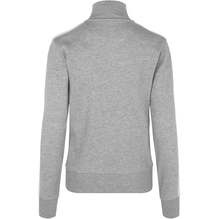 ID women's work sweater with zipper/cardigan, Grey Melange, large image number 1