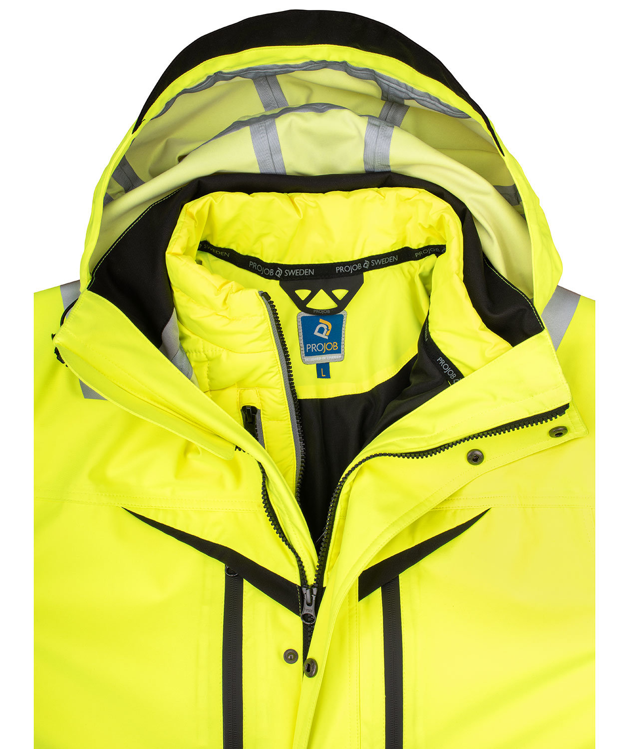 ProJob 3-in-1 Arbetsjacke, Hi-Vis Gelb/Navy, large image number 5