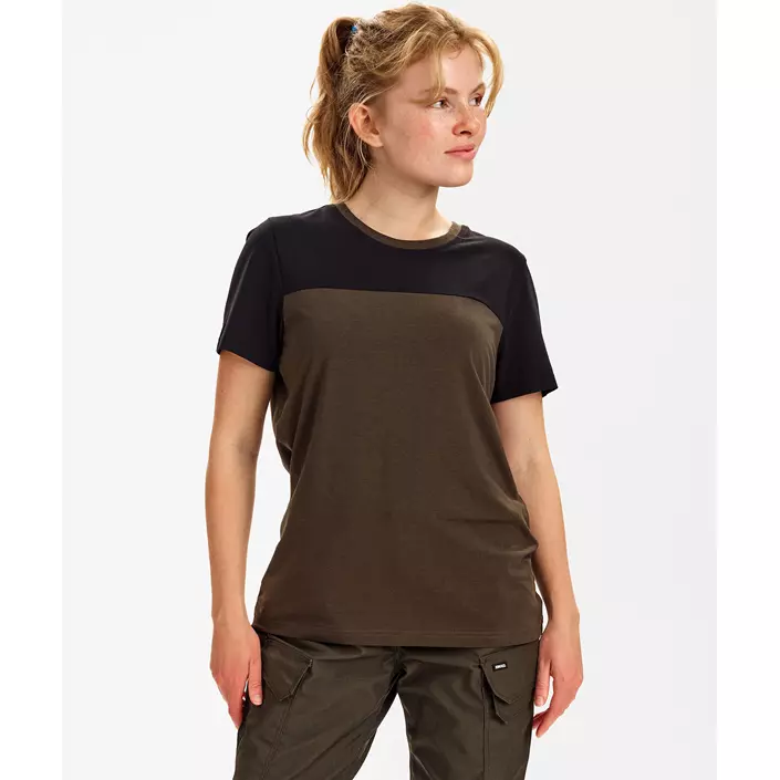 Engel Entire dame T-shirt, Forest Green/Black, large image number 1