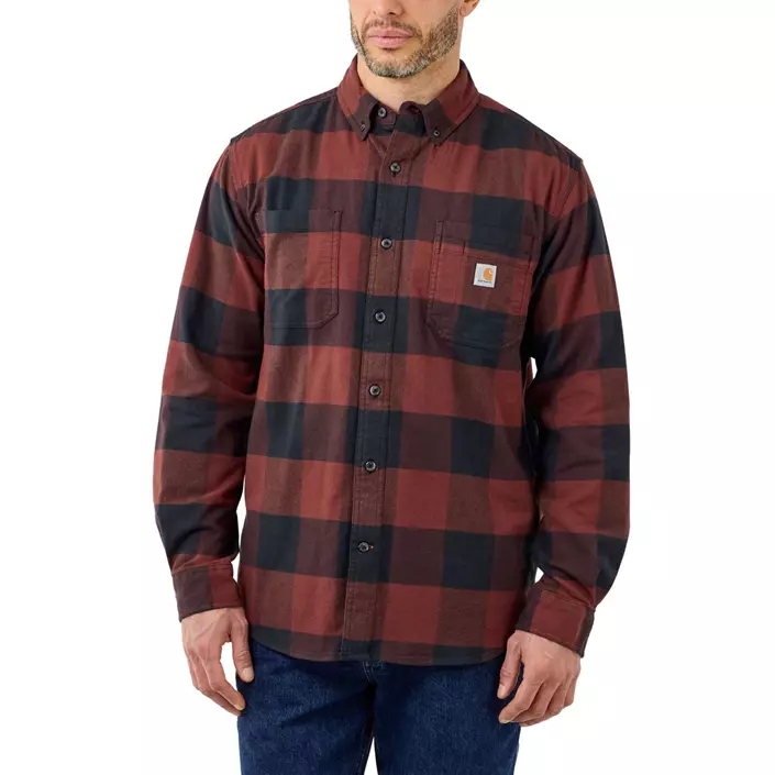 Carhartt Midweight Flannelskjorte, Mineral Red, large image number 0