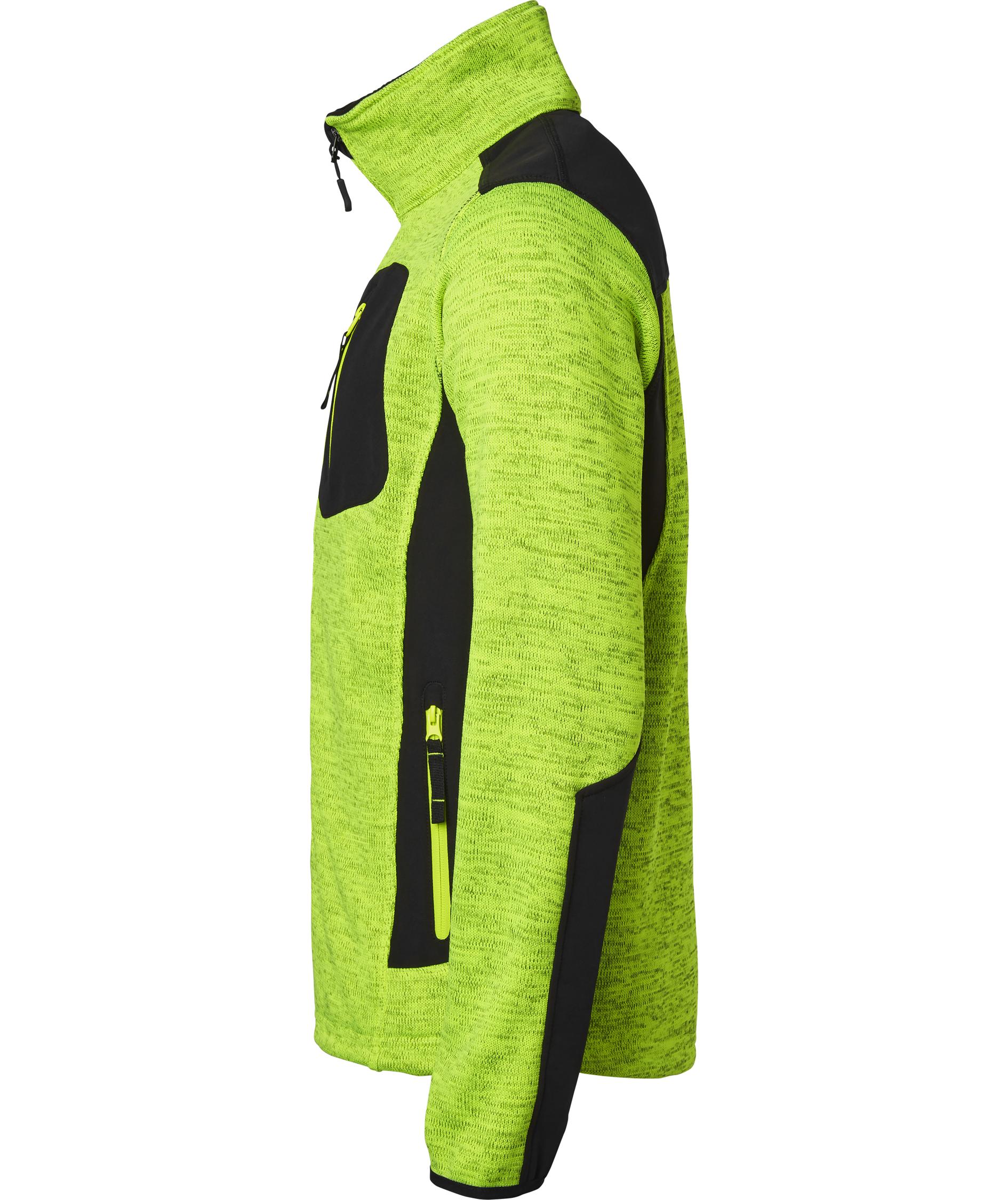 Top Swede knitted fleece jacket 123, Yellow/Black, large image number 3