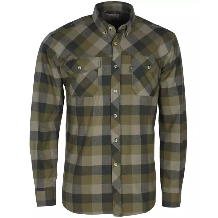Pinewood Lumbo flannel skovmandsskjorte, Olive/Suede Brown, large image number 0