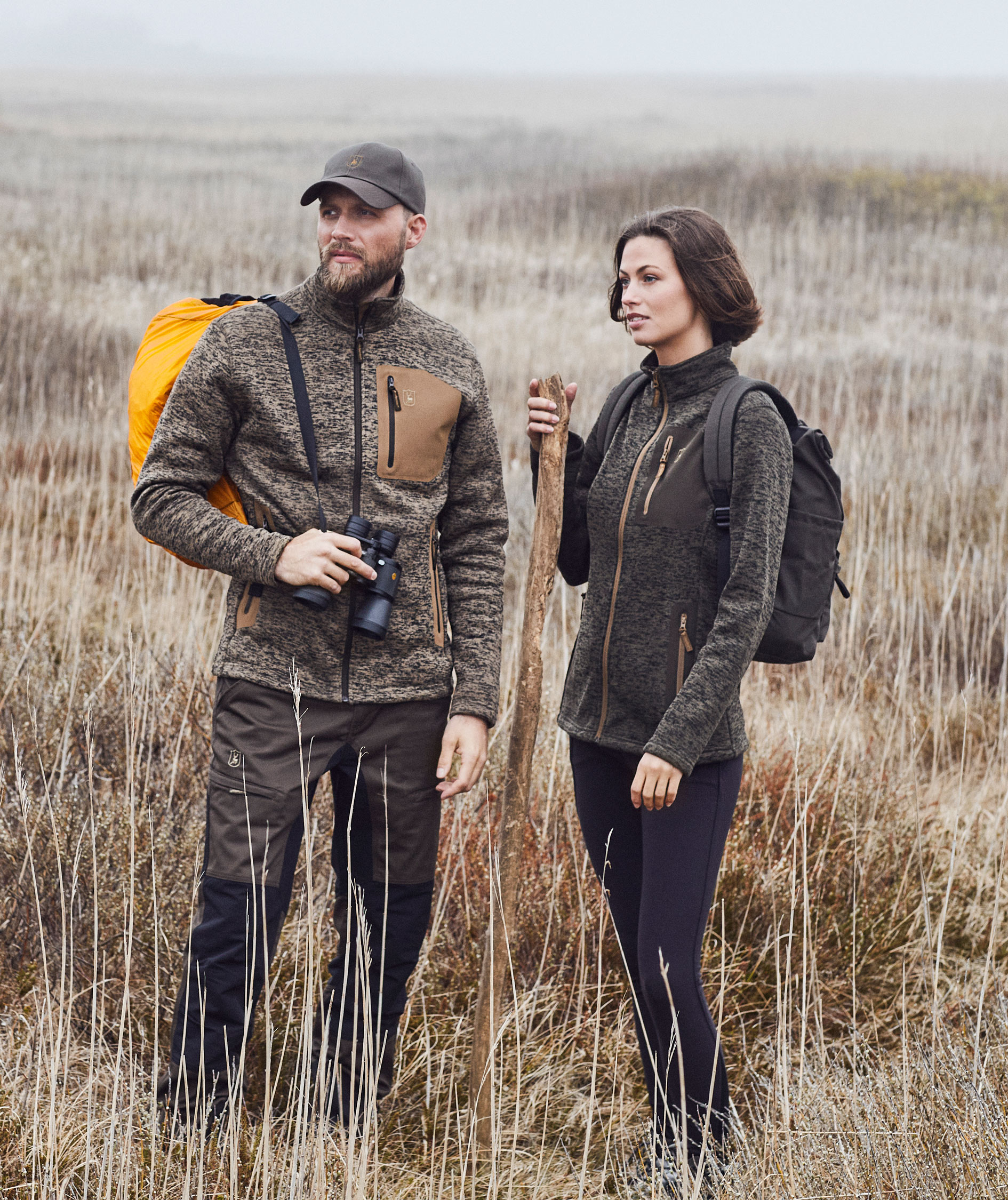 Deerhunter Lady Sarek stickadjacka dam, Olive Night Melange, large image number 1