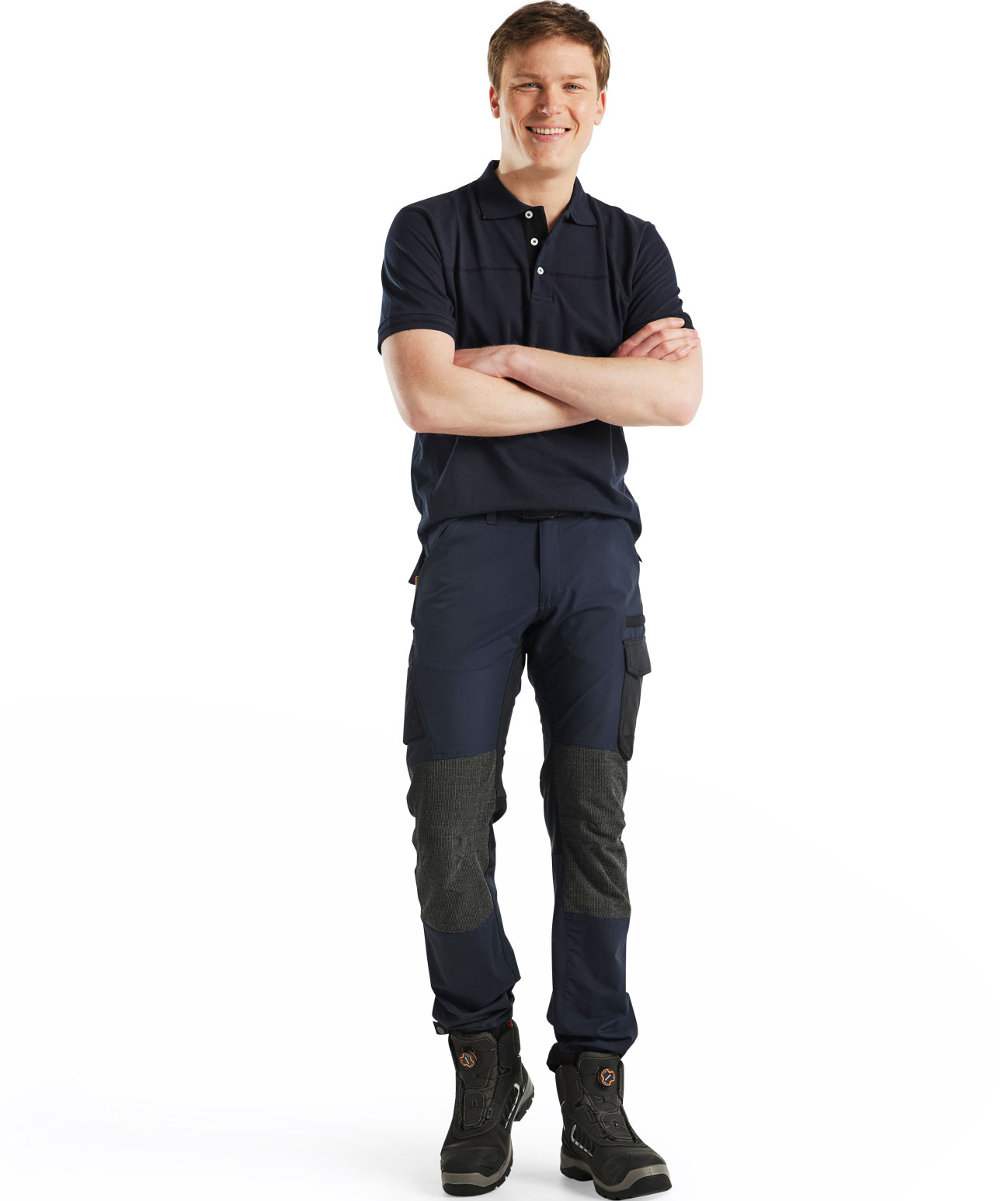 Bl&aring;kl&auml;der servicebyxa full stretch, Dark Marin/Svart