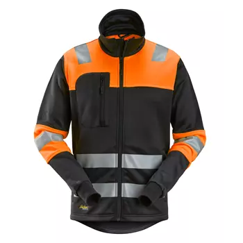 Snickers sweat jacket 8034, Black/Hi-vis Orange