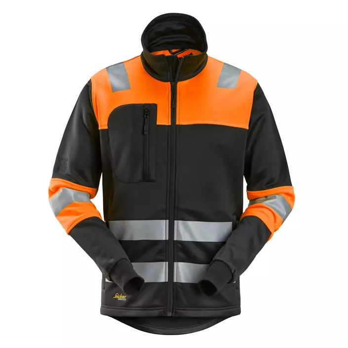 Snickers sweat jacket 8034, Black/Hi-vis Orange, large image number 0