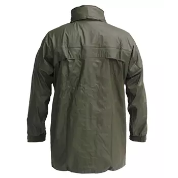 Ocean PU Comfort Stretch PU rain jacket, Olive Green