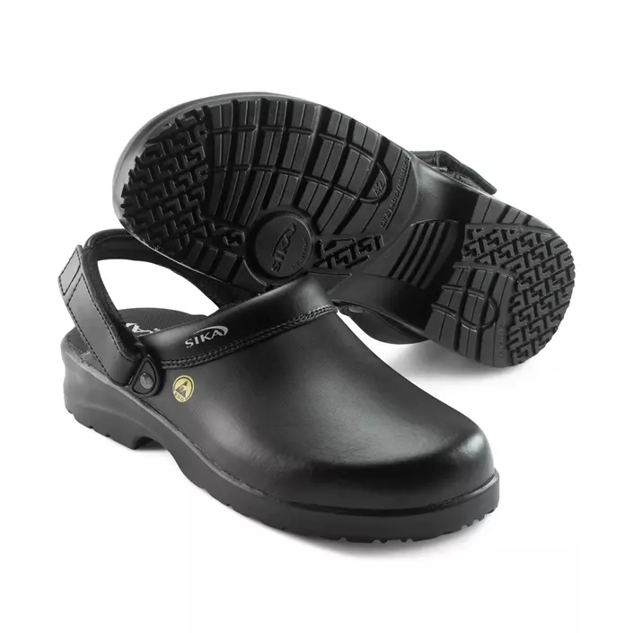 Sika Fusion clogs with heel strap OB, Black, large image number 0