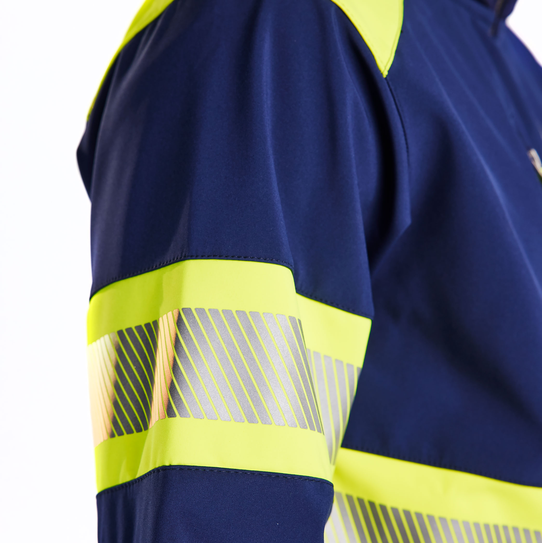 Bl&aring;kl&auml;der softshelljacka, Marin/Hi-Vis gul, large image number 5