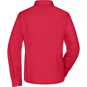 James & Nicholson modern fit dameskjorte, Rød