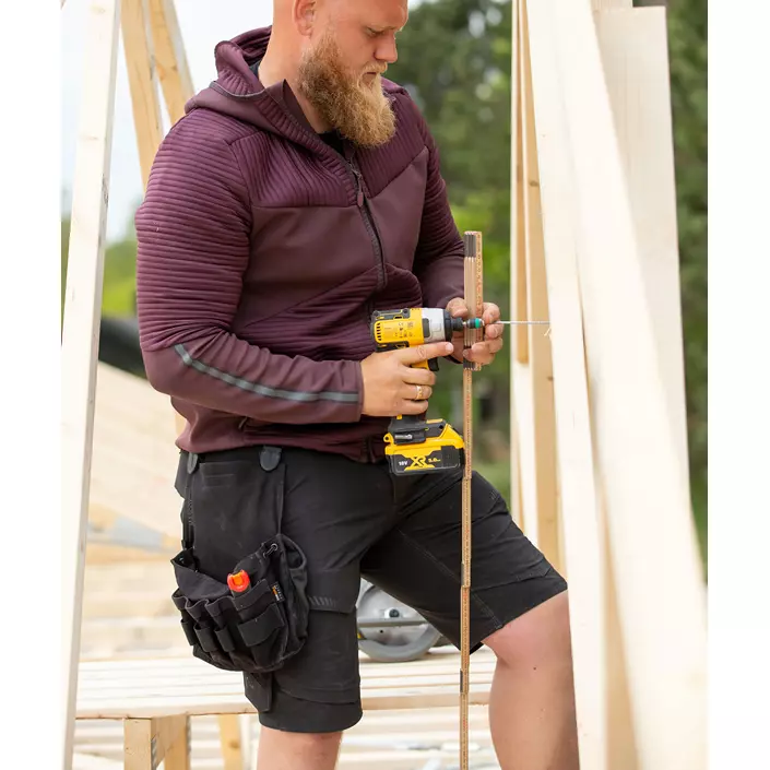 Mascot Customized arbejdsshorts full stretch, Sort, large image number 1