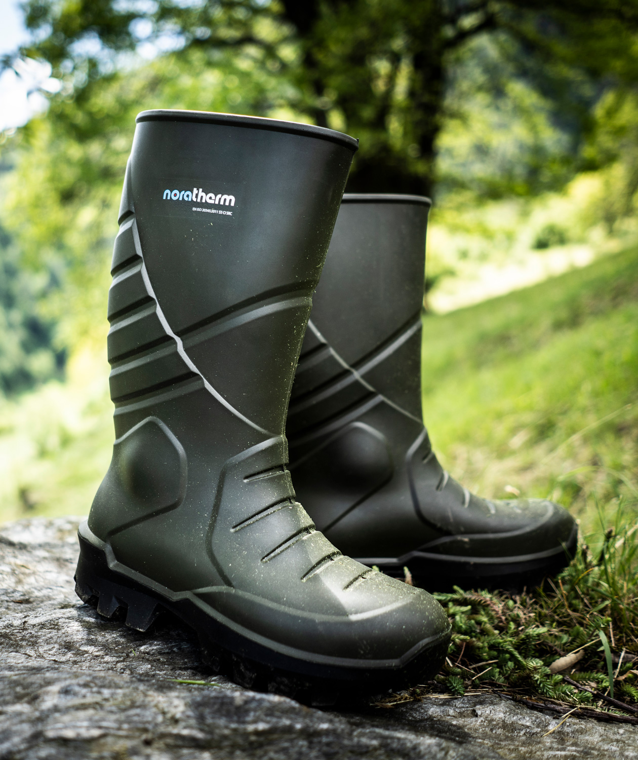 Nora Therm  safety rubber boots S5, Green