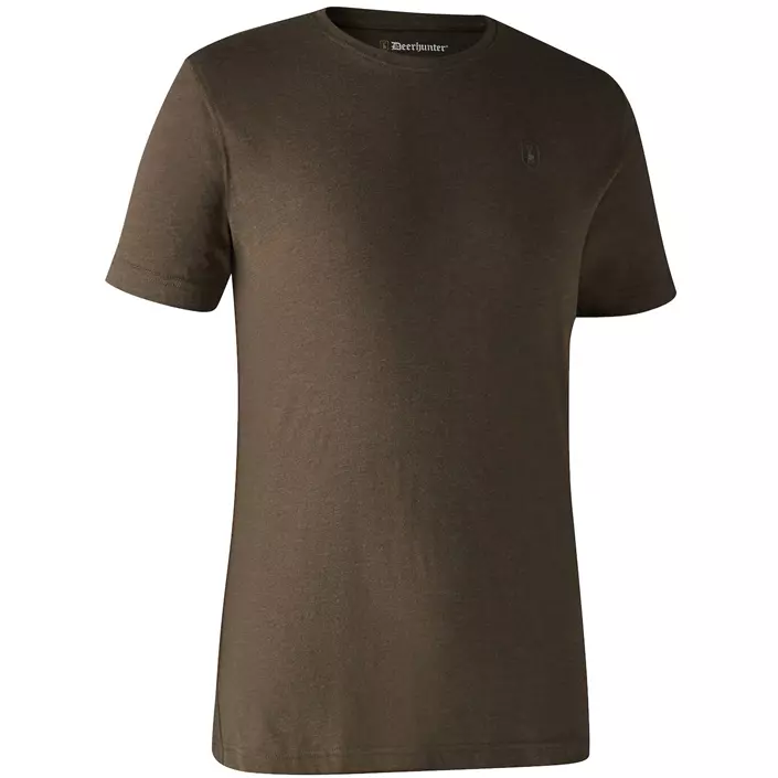 Deerhunter Basic 2-pak T-shirt, Brown Leaf Melange, large image number 3