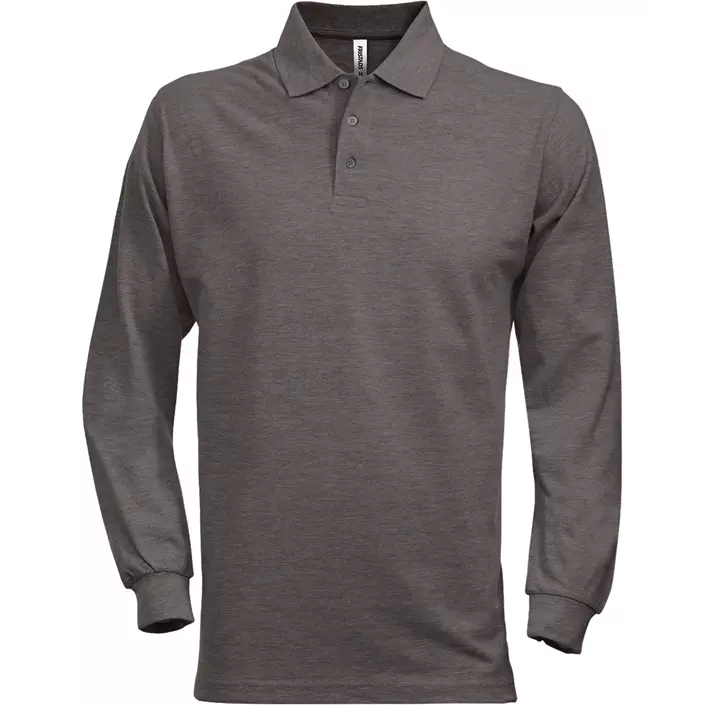 Fristads Acode long-sleeved polo T-shirt, Dark Grey, large image number 0