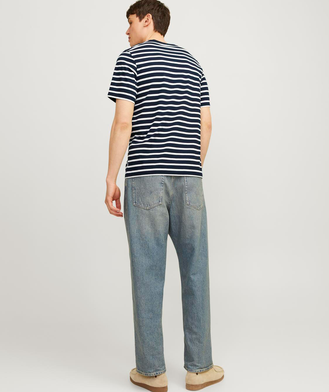 Jack & Jones JJEORGANIC basic T-skjorte, Navy Blazer/Cloud Dancer, large image number 2