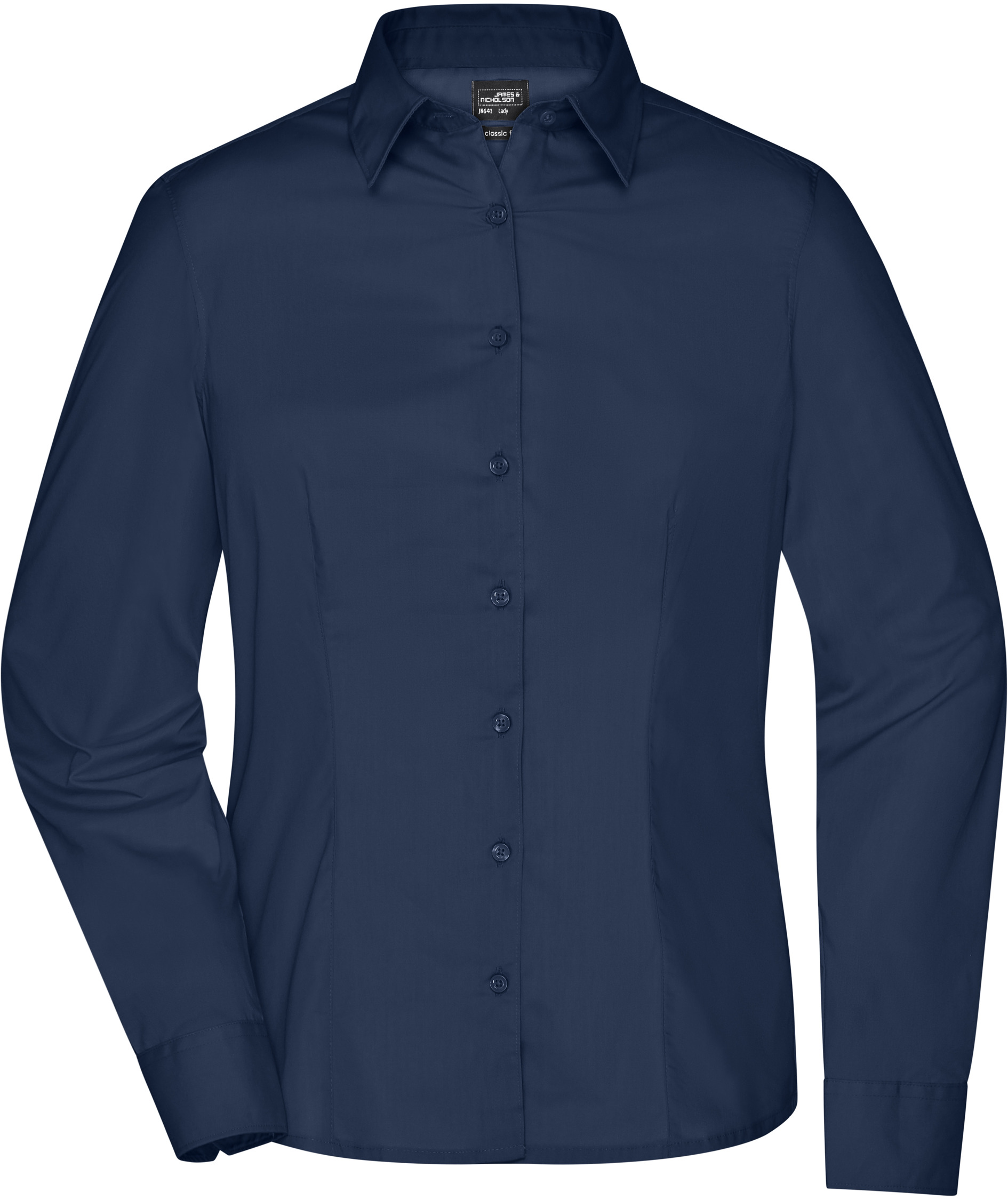 James & Nicholson modern fit women's shirt, Navy