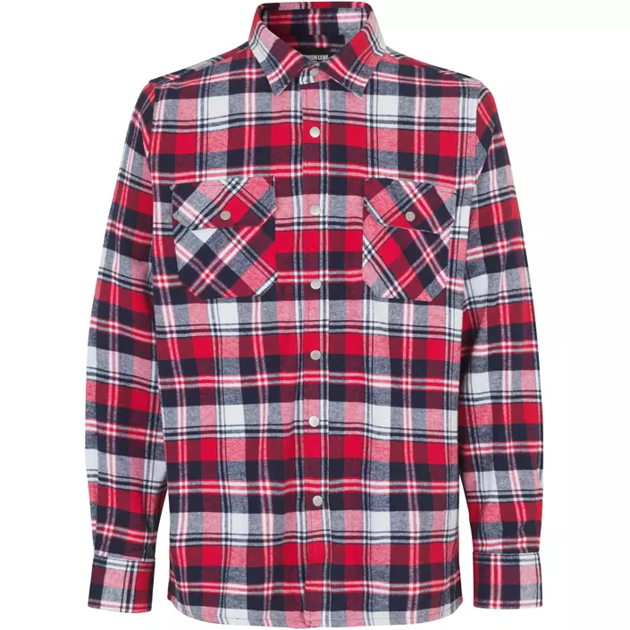 ID Green Leaf flannel shirt, Red, large image number 0