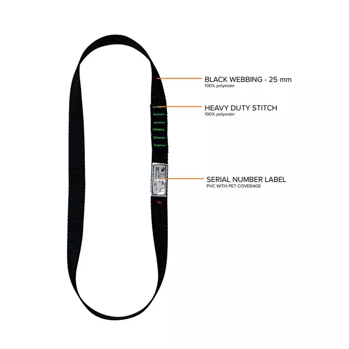 OS FallSafe BASIC 1 fall protection kit with 10m rope, Black/Orange, Black/Orange, large image number 6