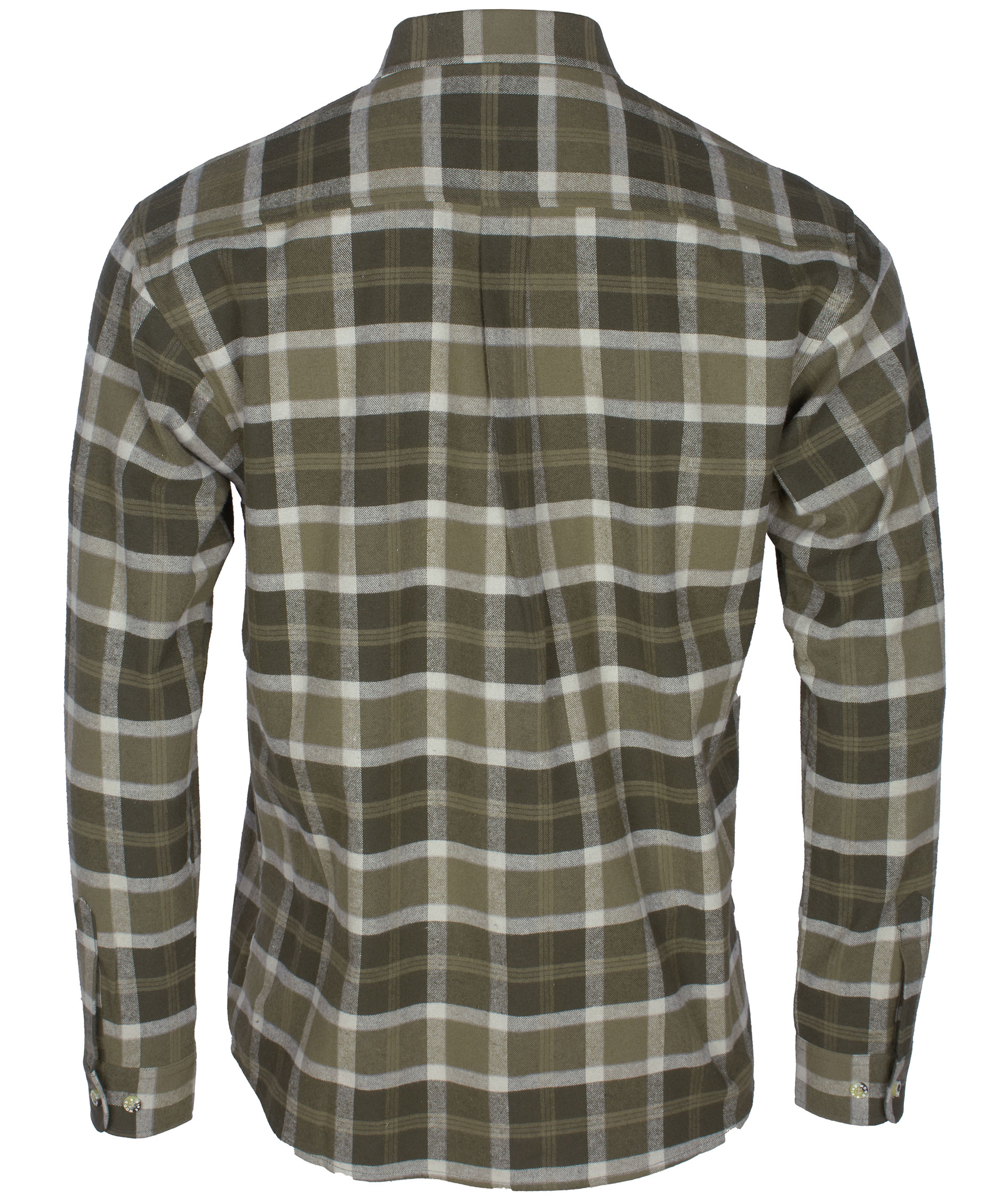 Pinewood H&auml;rjedalen regular fit flannel skovmandsskjorte, Mosgr&oslash;n/Jagt Oliven, large image number 1