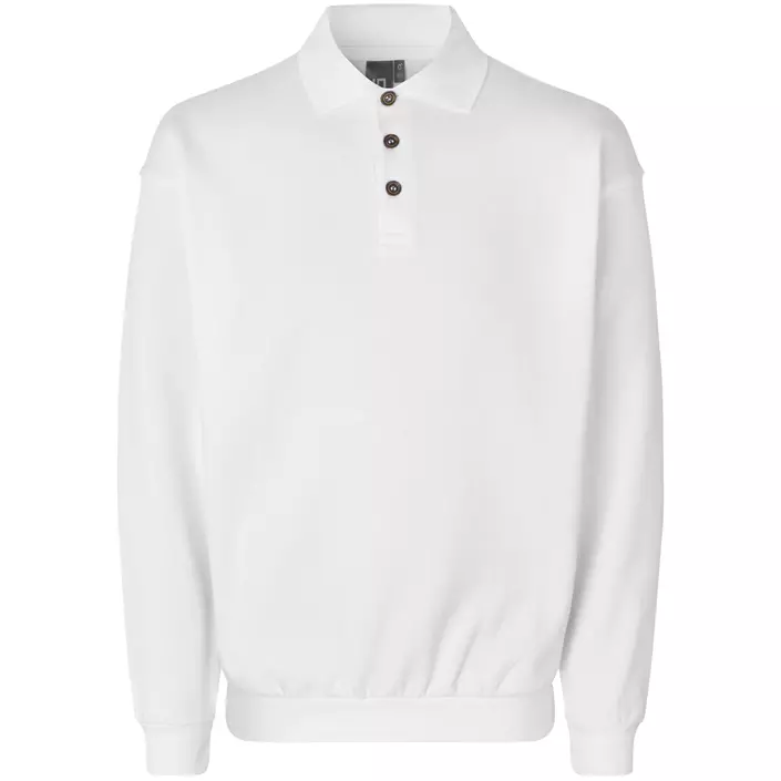 ID Game long-sleeved Polo Sweatshirt, White, large image number 0