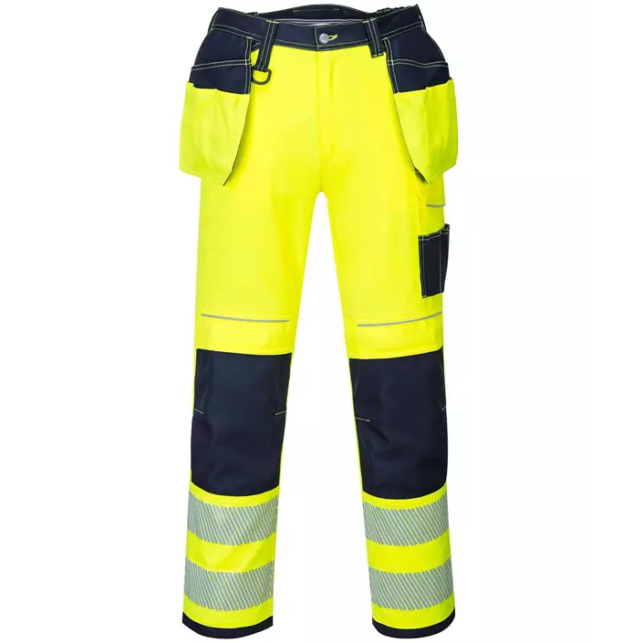 Portwest Vision craftsmen's trousers T501, Hi-Vis Yellow/Dark Marine, large image number 0