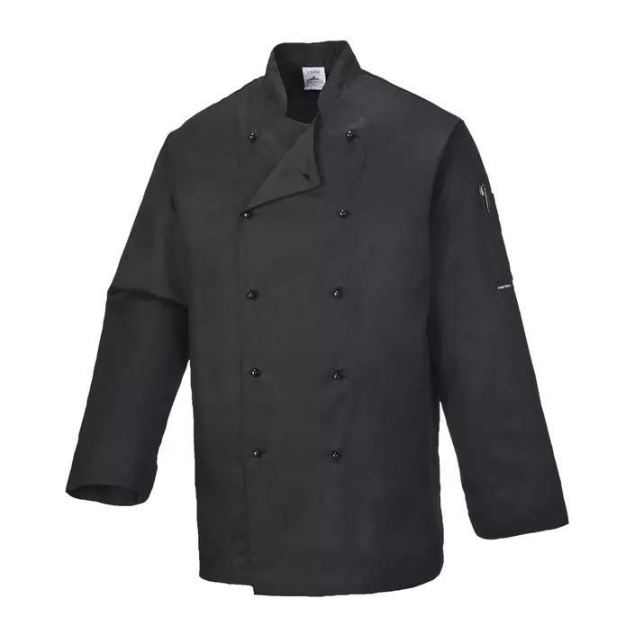 Portwest C834 chefs jacket, Black, large image number 0