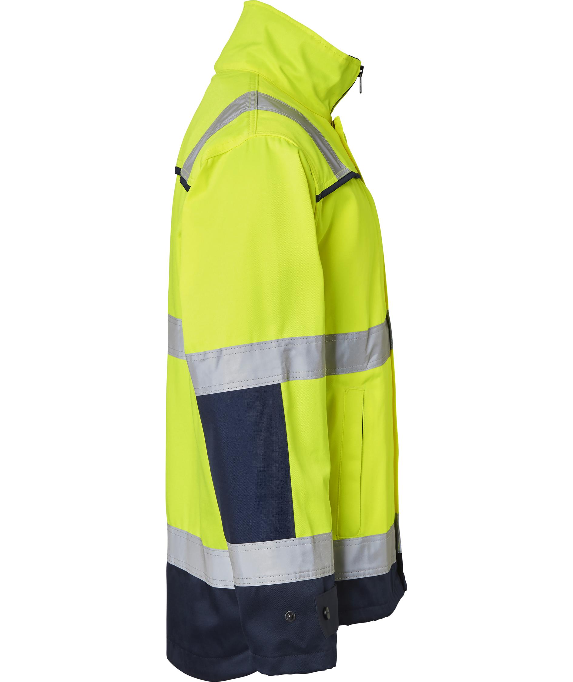 Top Swede work jacket 3816, Hi-Vis Yellow/Navy, large image number 2