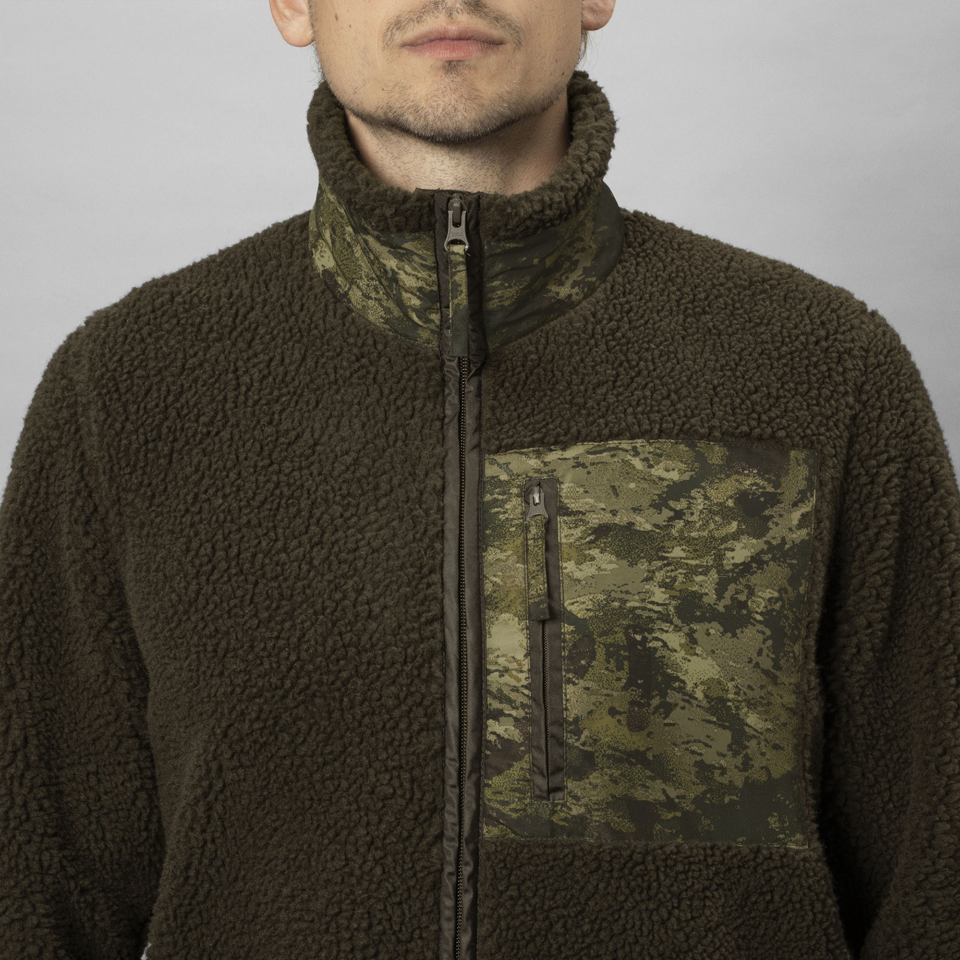 Seeland Zephyr Camo Fleecejacke, Grizzly brown, large image number 5