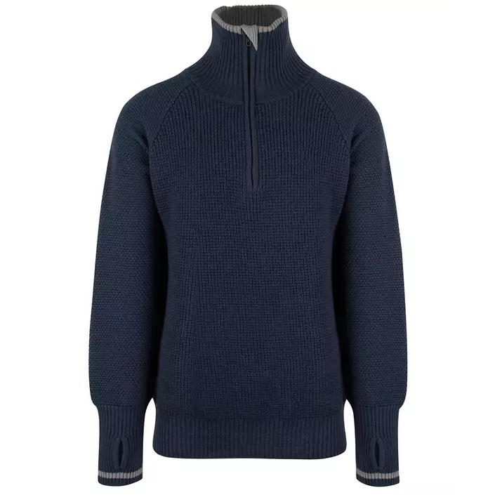 YOU Besseggen sweater med merinould, Marine, large image number 0