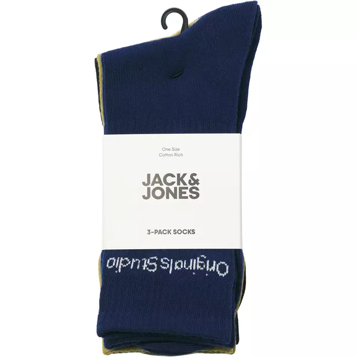 Jack & Jones JACVESTERBRO 3-pak tennisstrømper, Ocean Cavern, Ocean Cavern, large image number 4