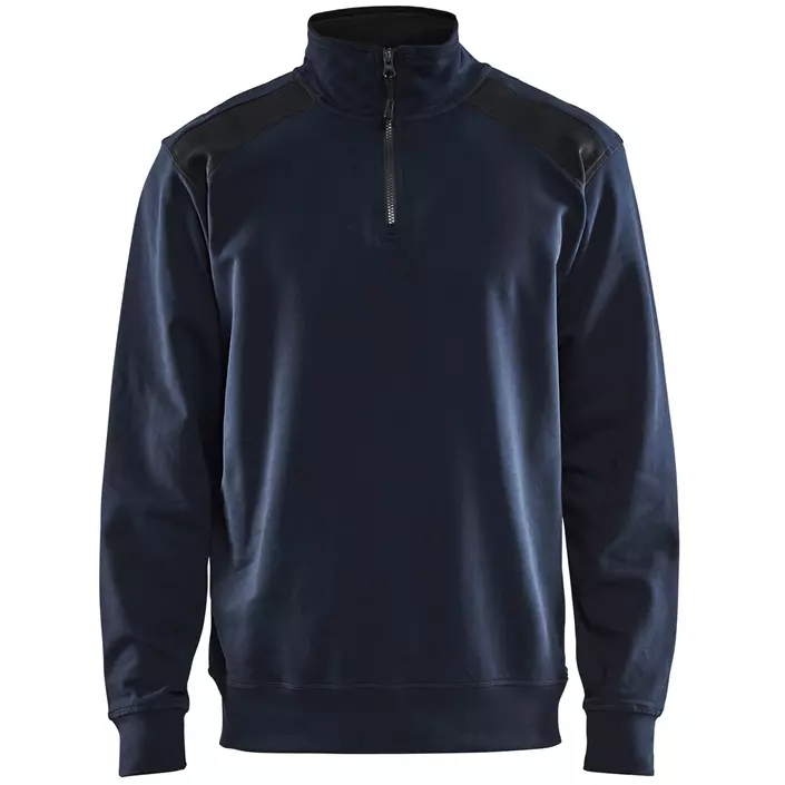 Blåkläder Unite Half-Zip Sweatshirt, Dunkel Marine Blau/Schwarz, large image number 0