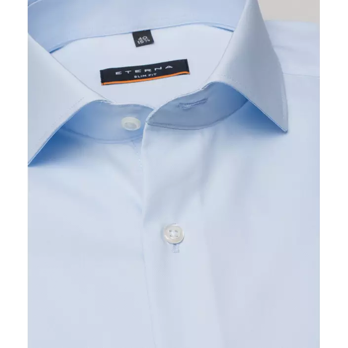 Eterna Uni Slim fit Poplin skjorte, Lyseblå, large image number 3