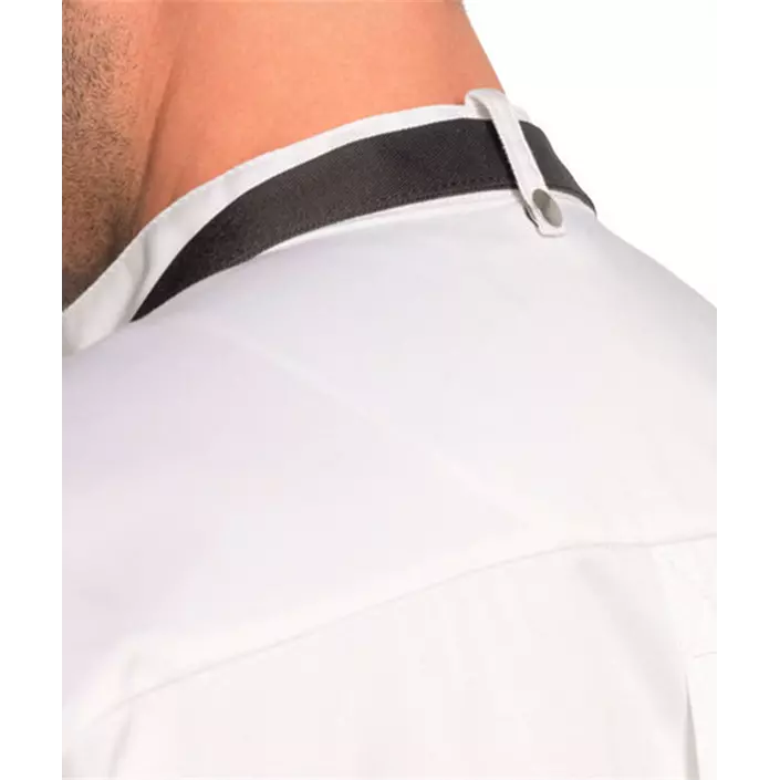 Kentaur long-sleeved chefs jacket in satin striped quality, White, large image number 2