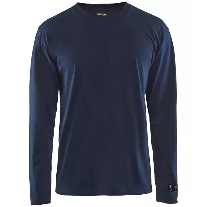 Blåkläder Anti-Flame long-sleeved T-shirt, Marine Blue, large image number 0