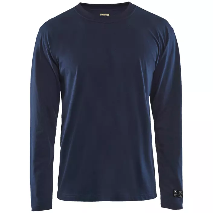 Blåkläder Anti-Flame long-sleeved T-shirt, Marine Blue, large image number 0