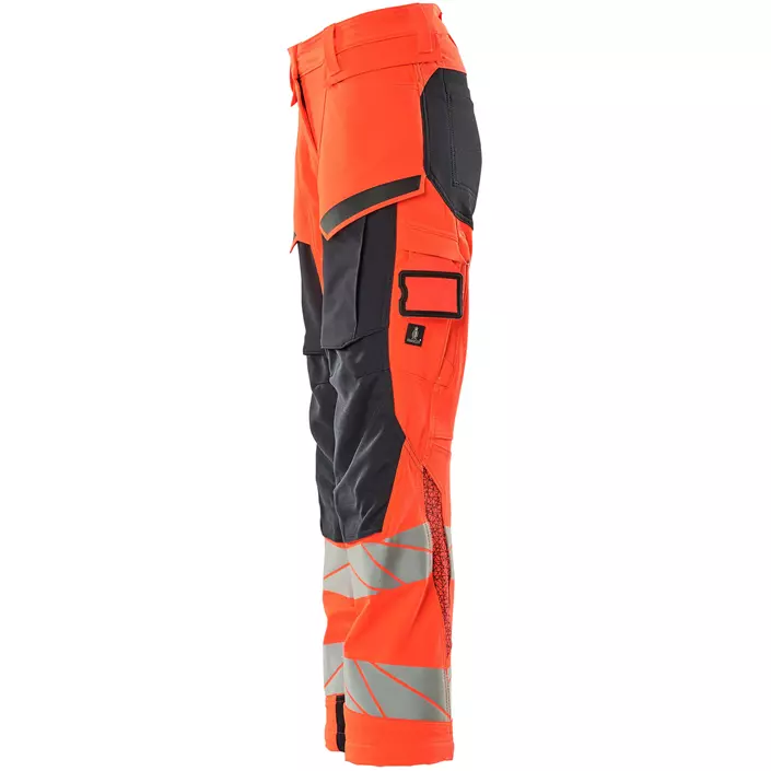 Mascot Accelerate Safe women's work trousers full stretch, Hi-Vis Red/Dark Marine, large image number 3