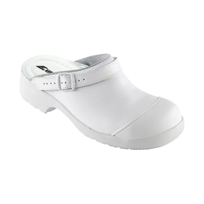 Euro-Dan Flex safety clogs with heel strap SB, White, large image number 0
